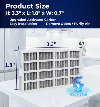 3 PACK W10311524 Refrigerator Air Filter Replacement Compatible With Whirlpool, AIR1, Maytag, Kitchenaid, and Jenn-Air, Replace for Fresh Flow Refrigerator Air Filter