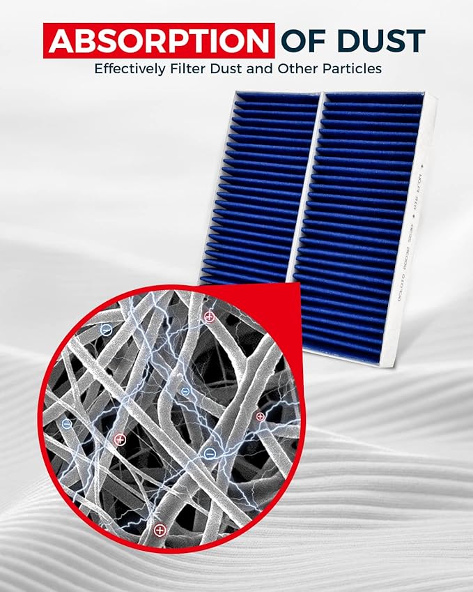 KAX Premium Cabin Air Filter with Dual Active Carbon, CF10388 Replacement for Nissan Armada 2005-2015, Titan 2004-2015, NV2500 2012-2014, NV3500 2012-2014, INFINITI QX56 2004-2010