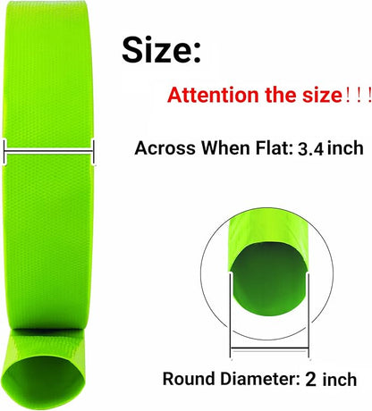 2 inch x 50 FT Pool Backwash Hose, Green Heavy Duty Reinforced PVC Lay Flat Water Discharge Hose for Swimming Pool Filter Pump,with 2 Clamp