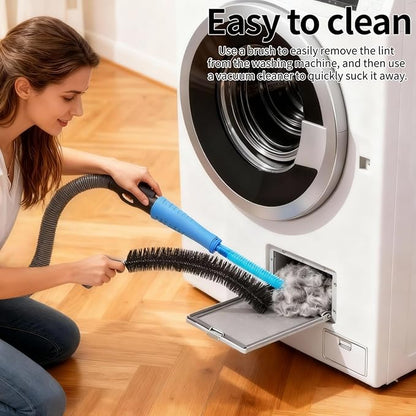 Dryer Vent Cleaner Kit - Universal Vacuum Hose Attachment & Lint Brush, Effectively Clean Clogged Dryer Ducts, Fit Most Vacuums for Dryer, Refrigerator Coils & Behind Appliances (Purple)