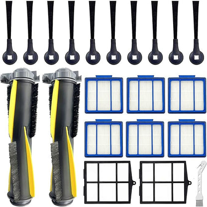 Accessories Kit for Shark IQ RV1001AE, Shark AV911S EZ, AV1010AE RV1000 RV1001 AV970 AV993 AV1002AE UR1000SR UR1005AE Robot Vacuum Cleaner,2 Main Brush,6 Filters,10 Side Brushes,2 Pre Filter