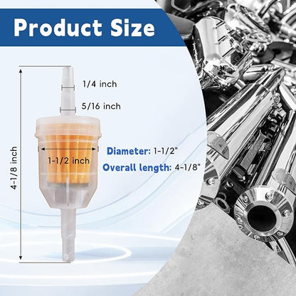 36 Pack Gas Inline Fuel Filter 1/4 x 5/16 Replacement for Briggs Stratton Replacement for John Deere Replacement for Kawasaki