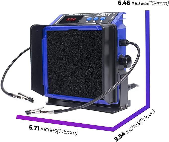 WEP 948DQ-III Fume Extractor Double Filtering with 110W Soldering Iron Station 2-in-1 Solder Smoke Absorber, with PID Control, ℉/℃, Sleep Mode, Tip Cleaner, 3 Soldering Tips, 35g Solder
