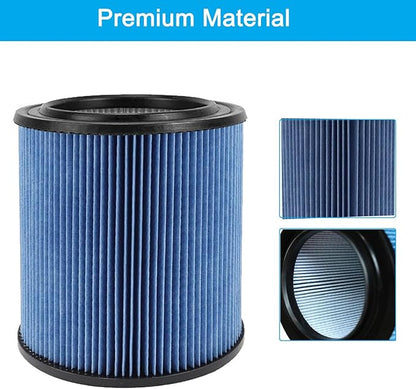 MZY LLC 17907 Cartridge Filter for Craftsman Shop Vac 5 to 20 Gallon, 3-Layer Pleated Fine Dust Filter Fits for Craftsman 17907 9-17907 Wet Dry Vacuum
