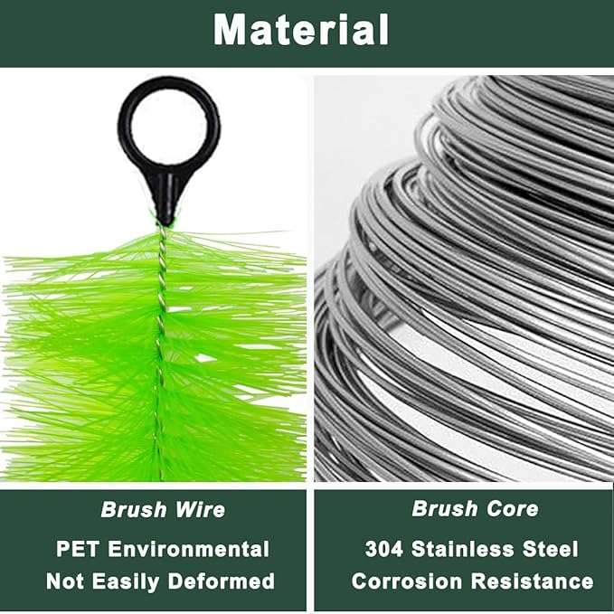 100 Packs Filter Brushes Aquarium Brushes Set for Koi Pond Water Garden Outdoor Pond Skimmers Brush Filter Cleaning Brush 12 Inch by 4.7 Inch (Green)