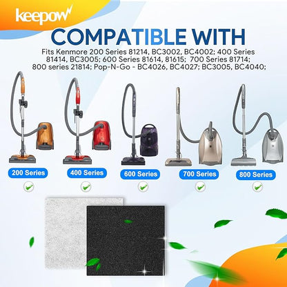 KEEPOW CF-1 Hepa Filter Replacement Compatible with Kenmore Sears Progressive CF-1, Progressive & Whispertone, Panasonic Models, Including 86883, 86880, 20-86883, 2086883, 8175084, 2 Pack