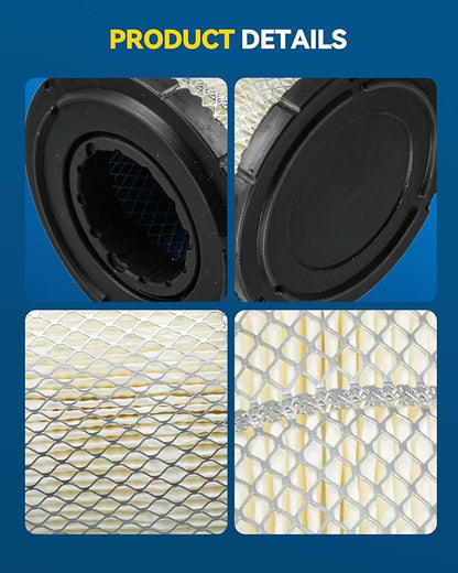 PHILTOP Air Filters Set P828889-P829333 Compatible with Donaldson, Caterpillar Cat Backhoe, Wix, John Deere, Case and Baldwin