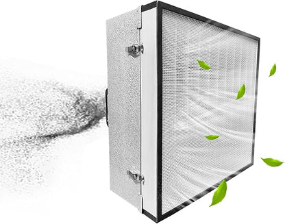 FFU HEPA H14-Filter Laminar Flow Hood Updated FanFilter Unit（Include HEPA Filter）100/ISO Class 5 Cleanroom/Laboratory/Cleanroom/Mushroom Room, Laminar Air Flow Hood(22.6"x22.6"110V)