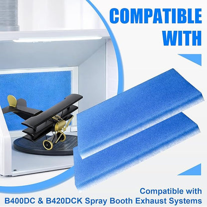 Podoy 5 Pack Airbrush Spray Booth Filters, Double-Layer Paint Booth Filters Compatible with Master B400DC & B420DCK 16" × 7-1/4"