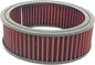 Round Washable Air Filter Cleaner Red Element Replacement Filter Flow Kit (9" X 2")