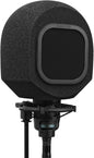 Soundbox Vocal Recording Isolation Booth | Portable Microphone Shield, Pop Filter for Studio-Quality Sound for Singing, Podcasting, Acoustic High-Density Foam Ball, Mic Soundproof Box (Classic Black)