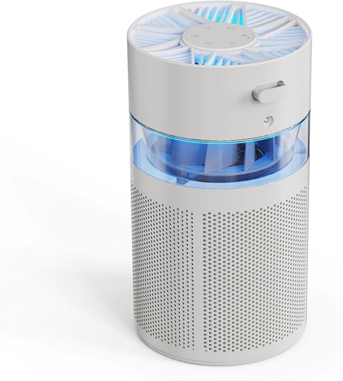 Crane True HEPA Air Purifier with Ambient Night Light and Aroma Tray, Covers Up to 200 sq ft, Quiet Air Cleaner for Bedroom, Nursery, Dorm, or Office, Removes Dust, Pollen, Smoke, and Pet Dander