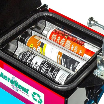 AeroVent 3X Aerosol Can Disposal System (Part #10004721) | Processes 3 Cans Simultaneously | Fits Cans Up to 3" Diameter & 10.5" Length | Viz-a-Ball Indicator | Heavy-Duty Steel | Made in USA
