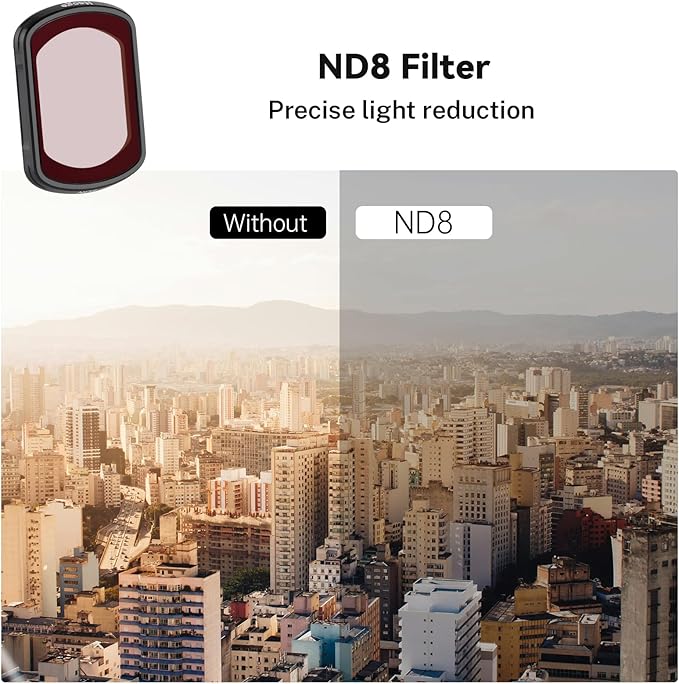 Haoge 3-Pack ND Filter Set for DJI Osmo Pocket 3,with ND8 ND64 ND256 Filters and LCD Screen Protector,Filter kit Vlog Video Accessory,Multi-Coated HD Optical Glass
