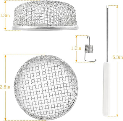 RV flying insect screen fit for RV furnace vent screen, RV water heater vent cover, 2.8 inch stainless steel mesh RV camper accessories,insects stainless steel mesh with installation tool, 1 Pack