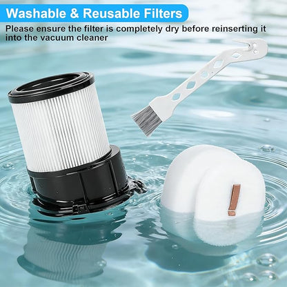 Vacuum Filter Replacement for Shark IP3251 IP3253 IP1255 IP1251 IP1250 PowerDetect Cordless Stick Vacuum, 1 Post-Motor Filter & 3 Pre-Motor Filters for Handheld Vacuum