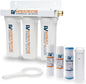 Enhanced RV Water Filter System – Triple Canister Filtration for Iron, Heavy Metals, & Sediment – 0.5 Micron Carbon Block – Ideal for RVs, Motorhomes, and Travel Trailers Remove Red Stains, High Flow