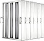 19.5 in x15.5 in Commercial Hood Filters - 430 Stainless Steel 5-Groove Baffle Filters for Restaurant Kitchen Exhaust Hoods Pack of 6