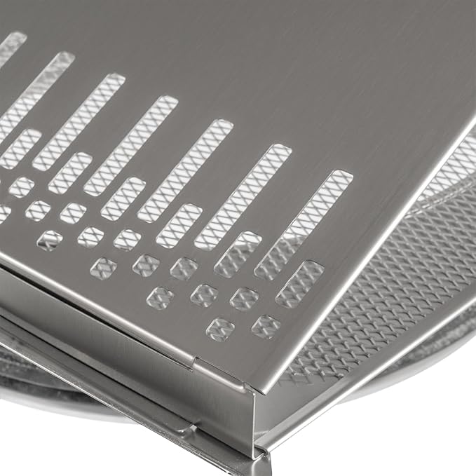 Vent Systems 10" Inch Air Supply Vent Cover with Rubber Gasket - Stainless Steel - Robust Weatherproof Outdoor Air Intake Box - Duct or Surface Mounting - Rain and Snow Protection
