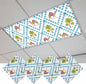 4 Pack Fluorescent Light Cover, Camels Palm Trees Light Covers for Ceiling Lights, Tropical Desert Animal Plants Polka Dot Magnetic Lights Filters Ceiling Shade for Classroom/Office - 4 x 2 Feet