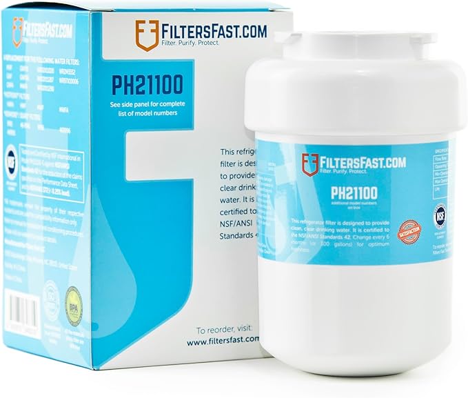 Filters Fast PH21100 Compatible Replacement for GE MWF Carbon Water Filter Cartridge for Fridge Refrigerator Water Dispenser
