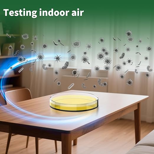 Mold Test Kit for Home - 1 Simple Mold Test kit,Test HVAC System,Surfaces & Indoor Air Quality,DIY Mold Detector at Home,Includes Detailed Mold Identification Guide,air Tester
