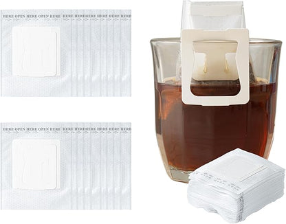 Sesama Pour-Over Drip Hanging Coffee Filter Bags - Portable Hanging Ear Coffee Filters for Home, Travel & Office Brewing Eco-Friendly (150), Gernic, White, MT0096-US