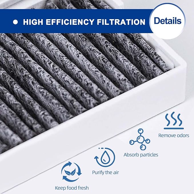 W10311524 Refrigerator Air Filter Replacement Compatible With Whirlpool, AIR1, Maytag, Kitchenaid, and Jenn-Air，Kenmore Fresh Flow Refrigerator Air Filter - 6 Pack