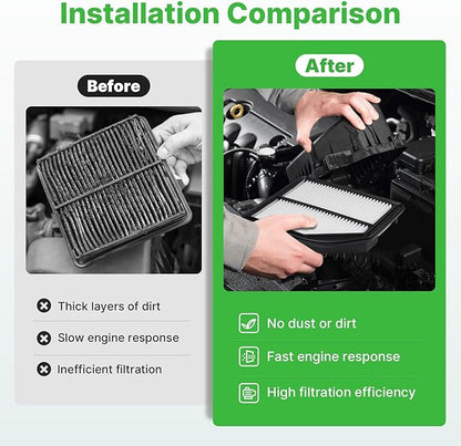 2PCS Engine Air Filter Fit for 2012 2013 2014 Honda CR-V CRV (2.4L) Engine Filter Replacement Air Filter for My Car Automotive Accessories# CA11258