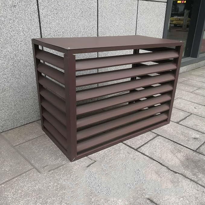Multifunctional Aluminum Shutter Privacy Fence, Mini Split Cover for External Units, freestanding Enclosure to Cover Garbage Or Units, Noise Reduction, Suitable for Garden, Balcony, Outdoor ( Color :
