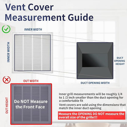 20"W x 20"H [Duct Opening Size] Steel Return Air Filter Grille - Removable Face/Door for 1 inch Filters -HVAC Vent Cover Grill - White [Outer Dimensions: 22 5/8"W X 22 5/8"H]