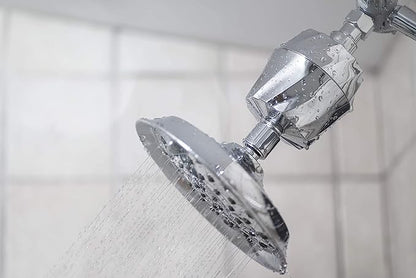 AquaBliss HD Revitalizing Shower Filter - Latest High Output Filtration. 2x Vitamin C, Minerals for Luscious Hair, Skin & Nails - KDF/CS/VC for Reduced Chlorine, Sediment & Metals - Chrome (SF400)