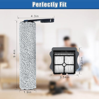 【NOT Universal】【S5 Only】Replacement Parts for Tineco Floor One S5 / S5 Blue / S5 Pro / S5 Pro 2 Wireless Wet Dry Vacuum Cleaner | 3 Filters 2 Brush Roll for Tineco S5 Vacuums