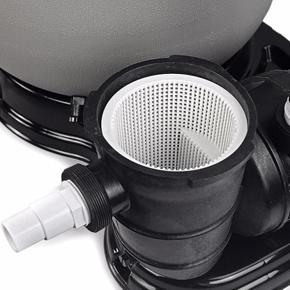 XtremepowerUS 19" inch Sand Filter with Above Ground Pool Pump 1.5HP / 4500GPH Media System, 5-Way Valve