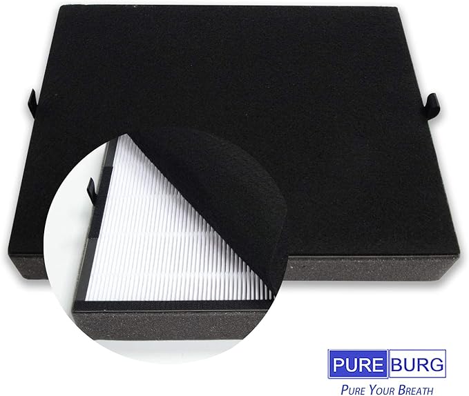 PUREBURG Replacement Filter Set Compatible with Alen 45i & Flex BreatheSmart Air Purifier B4-Fresh, FL40-Silver-Carbon, H13 HEPA & 4 x Activated Carbon For Air Clean Dust VOCs Odor