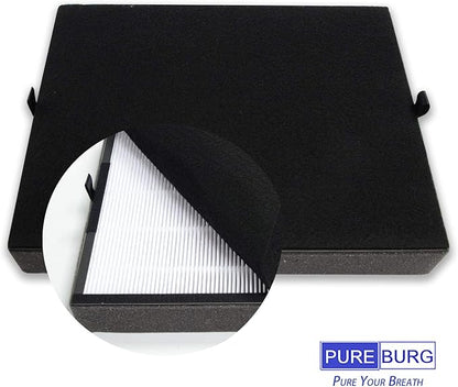 PUREBURG Replacement Filter Set Compatible with Alen 45i & Flex BreatheSmart Air Purifier B4-Fresh, FL40-Silver-Carbon, H13 HEPA & 4 x Activated Carbon For Air Clean Dust VOCs Odor