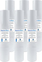 10 Micron Sediment Filter - Whole House Water Filter Cartridge - 4.5 x 20-inch Replacement - Compatible with All Whole House Water Filter System - (20 X 4.5, 6 Count)