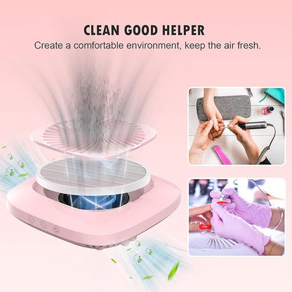 4 Pack Reusable HEPA Filters for MelodySusie Nail Dust Collector, Compatible with SPro/XC320J, Home or Salon Use