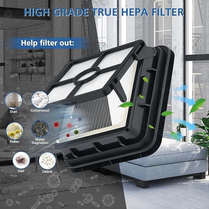 Brush Filter Replacement Compatible with Bissell CrossWave Pet Pro All in One, 3 Multi-Surface Brush Roll 1868 + 3 Vacuum Filter 1866 Vacuum Filter, Compare to Part 1608683, 160-8683, 1608684