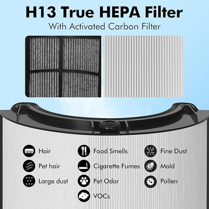360 Glass HEPA and Activated Carbon Filter for Dyson TP07 HP07 TP10 HP10 TP06 HP06 PH02 PH01 PH03 PH04 HP09 TP09 Air Purifier, HEPA Carbon Filter #965432-01