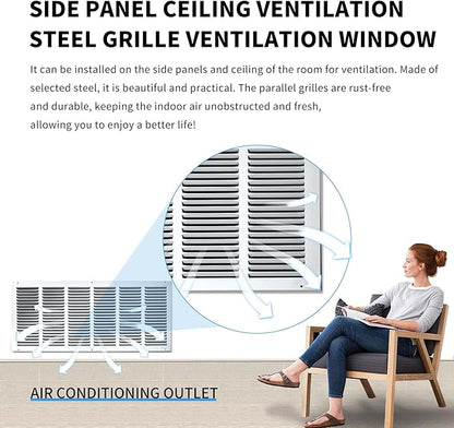30x14 Return Air Grille(Duct Opening Size),Air Return Vent Cover,Flat Vent Cover,Rejillas De Aire Acondicionado Para Casa,Return Air Grilles,Outer Dimensions:31.75"Wx15.75"H(30"W x 14"H, Duct Opening)