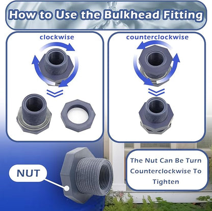 PVC Rain Barrel Diverter Kit Rain Barrel 3/4 Inch Spigot Kit with Bulkhead Fitting, Hose (25mm/1" + 16mm/0.63") Adapter, Hole Saw, Ball Valve, Clamps, Thread Seal Tape