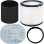 Vacuum Canister Filter Set for Wet/Dry Shop Vacuums – Includes Canister Filter, Foam Sleeve, 3 Dry Filter Discs, and Mounting Band Compatible with Shop-Vac, Craftsman, Ridgid, and More