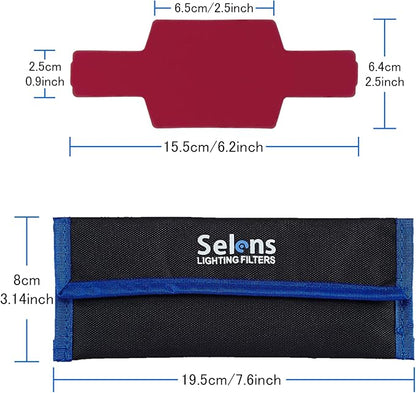 Selens Universal Flash Gels Lighting Filter SE-CG20-20 pcs Combination Kits for Camera Flash Light Strobe Light, Color Correction Filter Color Gels for Speedlight