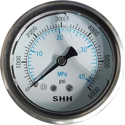 TUXING 6000Psi 40Mpa Pcp Air Compressor High Pressure Gauge Thread Air Manometer Paintball High Pressure Pump Accessories M14*1.2 Thread (Pressure Gauge)