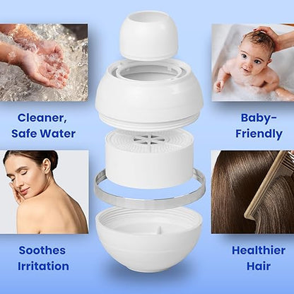 Bath Filter for Tub Faucet - Lasts up to 12 Months, Removes Chlorine & Fluoride, Softens Water for Healthier Skin, Hair & Nails