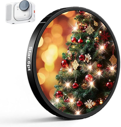 Haoge Star Filter for Insta360 GO Ultra, 6 Points Starlight Twinkle Starburst Sparkling Effect Lens Filter, Optical Glass/Multi-Coated Filters