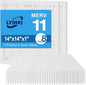 14x14x1 MERV 11 Air Filter, Quality AC/HVAC Furnace Filter，2 Reusable ABS Frame + 8 Pack Replaceable Filter Media，Breathe Fresher and Cost-effective