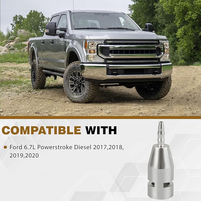Aluminum 6.7L Powerstroke Fuel Filter Return Line Connection Return Line Repair Quick Connector Compatible with Ford 6.7L F250 F350 F450 F550 2017 2018 2019 2020 Diesel