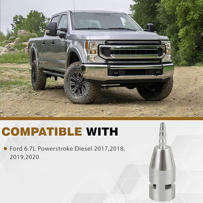 Aluminum 6.7L Powerstroke Fuel Filter Return Line Connection Return Line Repair Quick Connector Compatible with Ford 6.7L F250 F350 F450 F550 2017 2018 2019 2020 Diesel